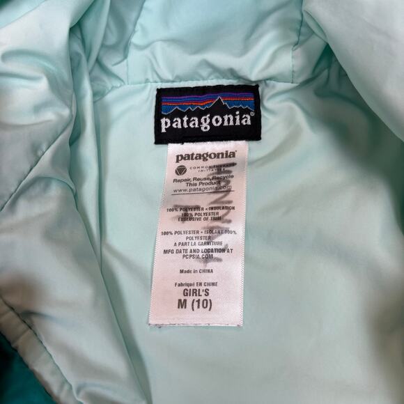 Patagonia Inoa Quilted Puffer Jacket Girl's Medium Granola Gorpcore - Picture 4 of 8